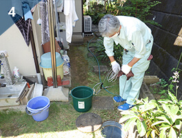 シンク・お庭 排水管清掃 4